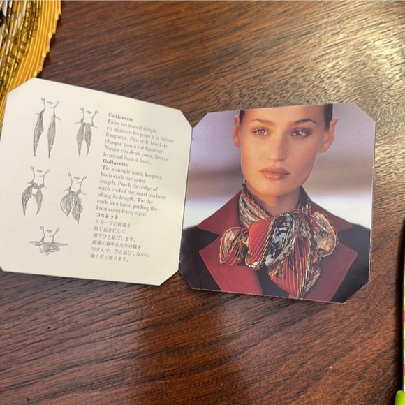 EUC Hermès pleated “decoupage” silk scarf with box and book. - Picture 14 of 14